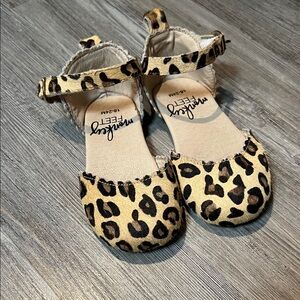 Monkey Feet Kids Tan Leopard Sandals- Size 18-24m